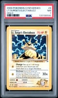 2000 Pokemon Gym Heroes Lt. Surge's Electabuzz Holo #6 PSA 7