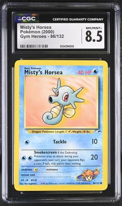 2000 Pokemon Gym Heroes Misty's Horsea #86/132 CGC 8.5