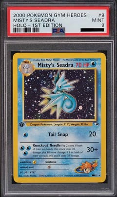 2000 Pokemon Gym Heroes Misty's Seadra 1st Edition Holo #9 PSA 9