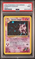 2000 Pokemon Gym Heroes Sabrina's Gengar Holo #14 PSA 9