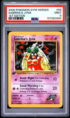 2000 Pokemon Gym Heroes Sabrina's Jynx 1st Edition #59 PSA 9