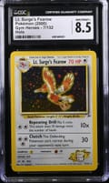 2000 Pokemon Gym Heroes - Unlimited Lt. Surge's Fearow Holo #7/132 CGC 8.5