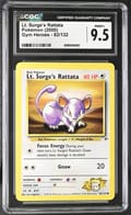 2000 Pokemon Gym Heroes - Unlimited Lt. Surge's Rattata #82/132 CGC 9.5