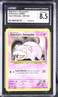 2000 Pokemon Gym Heroes - Unlimited Sabrina's Slowpoke #95/132 CGC 8.5