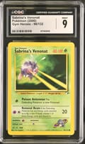 2000 Pokemon Gym Heroes - Unlimited Sabrina's Venonat #96/132 CGC 9