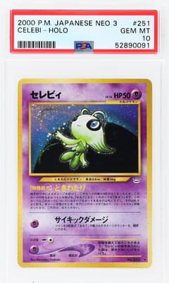 2000 Pokemon Japanese Neo 3 Celebi-Holo #251 PSA 10