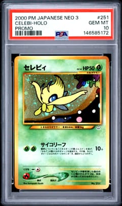2000 Pokemon Japanese Neo 3 Promo Celebi-Holo Promo #251 PSA 10