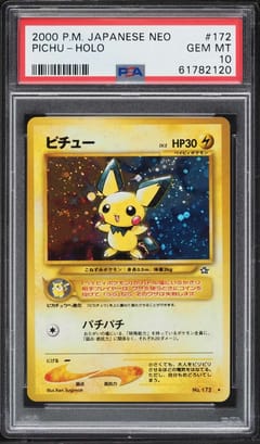 2000 Pokemon Japanese Neo Pichu-Holo #172 PSA 10