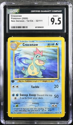 2000 Pokemon Neo Genesis - 1st Ed. Croconaw #32/111 CGC 9.5