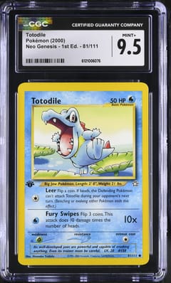 2000 Pokemon Neo Genesis - 1st Ed. Totodile #81/111 CGC 9.5