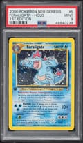 2000 Pokemon Neo Genesis 1st Edition Feraligatr-Holo #5 PSA 9