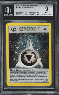 2000 Pokemon Neo Genesis 1st Edition Metal Energy HOLO R #19 BGS 9