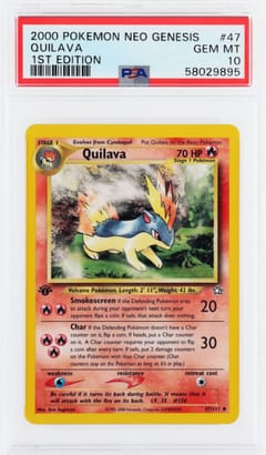 2000 Pokemon Neo Genesis 1st Edition Quilava #47 PSA 10