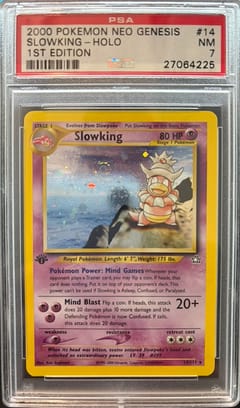 2000 Pokemon Neo Genesis 1st Edition Slowking-Holo 1st Edition #14 PSA 7