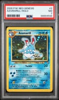 2000 Pokemon Neo Genesis Azumarill-Holo #2 PSA 7