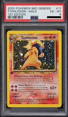 2000 Pokemon Neo Genesis Typhlosion 1st Edition Holo #17 PSA 6