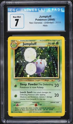 2000 Pokemon Neo Genesis - Unlimited Jumpluff Holo #7/111 CGC 7