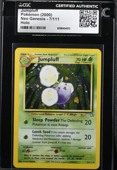 2000 Pokemon Neo Genesis - Unlimited Jumpluff Holo #7/111 CGC AUTH