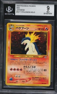 2000 Pokemon Neo Promos Japanese Typhlosion HOLO #157 BGS 9
