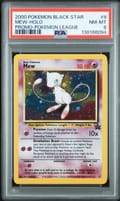 2000 Pokemon Promo Black Star Mew-Holo Pokemon League #9 PSA 8