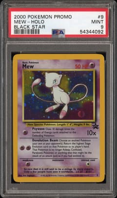 2000 Pokemon Promo Black Star Mew-Holo Pokemon League #9 PSA 9