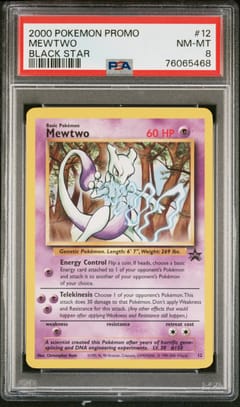 2000 Pokemon Promo Black Star Mewtwo #12 PSA 8