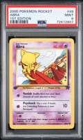 2000 Pokemon Rocket Abra 1st Edition #49 PSA 9