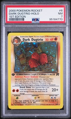 2000 Pokemon Rocket Dark Dugtrio-Holo 1st Edition #6 PSA 7