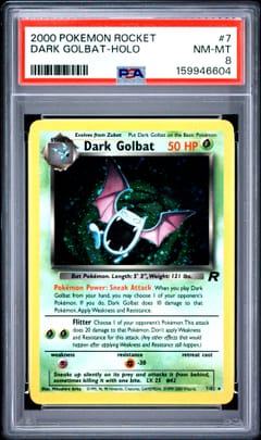 2000 Pokemon Rocket Dark Golbat-Holo #7 PSA 8