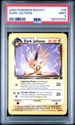 2000 Pokemon Rocket Dark Jolteon #38 PSA 9