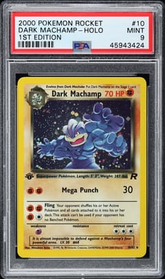 2000 Pokemon Rocket Dark Machamp-Holo 1st Edition #10 PSA 9