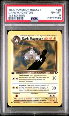 2000 Pokemon Rocket Dark Magneton 1st Edition #28 PSA 8