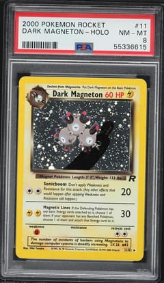 2000 Pokemon Rocket Dark Magneton-Holo #11 PSA 8