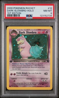 2000 Pokemon Rocket Dark Slowbro-Holo 1st Edition #12 PSA 8