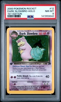 2000 Pokemon Rocket Dark Slowbro-Holo 1st Edition #12 PSA 8