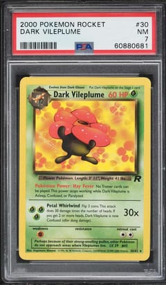 2000 Pokemon Rocket Dark Vileplume #30 PSA 7