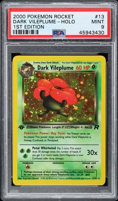 2000 Pokemon Rocket Dark Vileplume-Holo 1st Edition #13 PSA 9