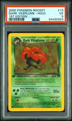 2000 Pokemon Rocket Dark Vileplume-Holo 1st Edition #13 PSA 5