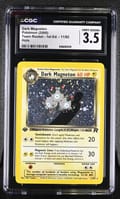 2000 Pokemon Team Rocket - 1st Edition Dark Magneton Holo #11/82 CGC 3.5