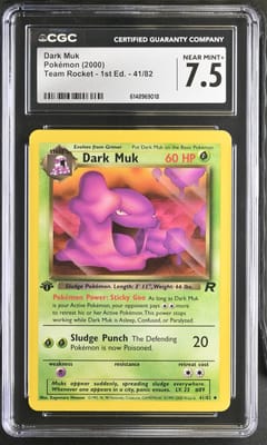 2000 Pokemon Team Rocket - 1st Edition Dark Muk #41/82 CGC 7.5