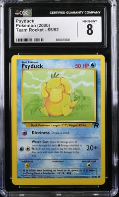 2000 Pokemon Team Rocket Psyduck #65/82 CGC 8
