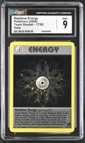 2000 Pokemon Team Rocket - Unlimited Rainbow Energy Holo #17/82 CGC 9
