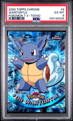 2000 Topps Chrome Pokemon T.V. Wartortle Tekno #8 PSA 6
