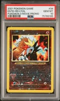 2001 Pokemon Game Movie Entei-Reverse Foil Pokemon 3 Movie Promo #34 PSA 10