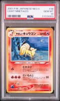2001 Pokemon Japanese Neo 4 Light Ninetales #38 PSA 10