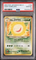 2001 Pokemon Japanese Neo 4 Light Sunflora #192 PSA 10