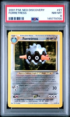2001 Pokemon Neo Discovery Forretress #21 PSA 8