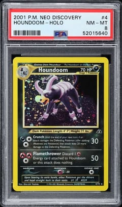 2001 Pokemon Neo Discovery Houndoom-Holo #4 PSA 8