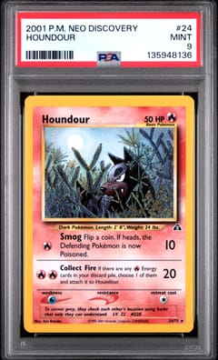 2001 Pokemon Neo Discovery Houndour #24 PSA 9