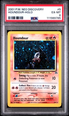 2001 Pokemon Neo Discovery Houndour-Holo #5 PSA 6